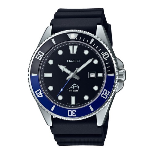 OROLOGIO CASIO MDV-106B-1A BLUE BLACK DURO ANALOGICO BILL GATES CASIO ORIGINAL - 第 1/3 張圖片