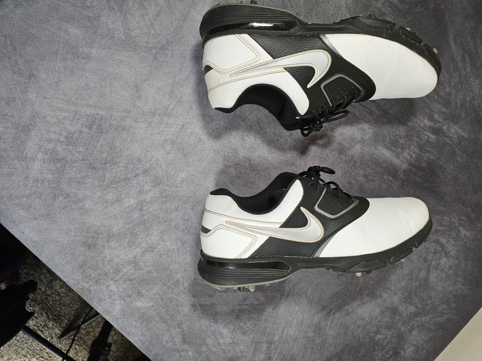 Nike Heritage Golf Shoes Black And White Men Size 85 eBay