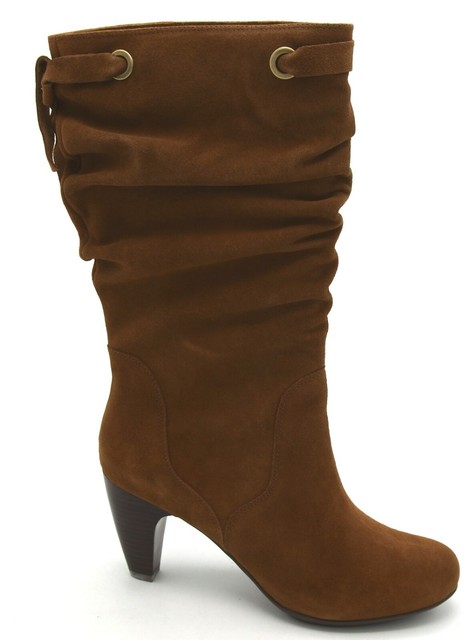 J8004 New Women's Gretta Giada Brown Suede Leather Boot 9.5 M | eBay