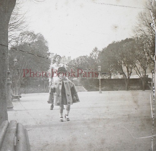 Groupe d'enfants PHOTO NEGATIVE c1920 sur Plaque de verre Vintage V41L2n2