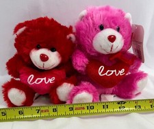 2 Love Bears Valentine  s Teddy 7  Plush MSG 2013 Pink Red Heart