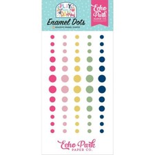 Crafts Enamel Dots EP Sticky Back Play All Day Girl Bright Pink Green Blue