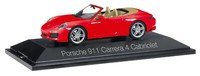 Herpa 071109 Porsche 911 Carrera 4 Cabrio In Indischrot 1:43 Neu Ovp