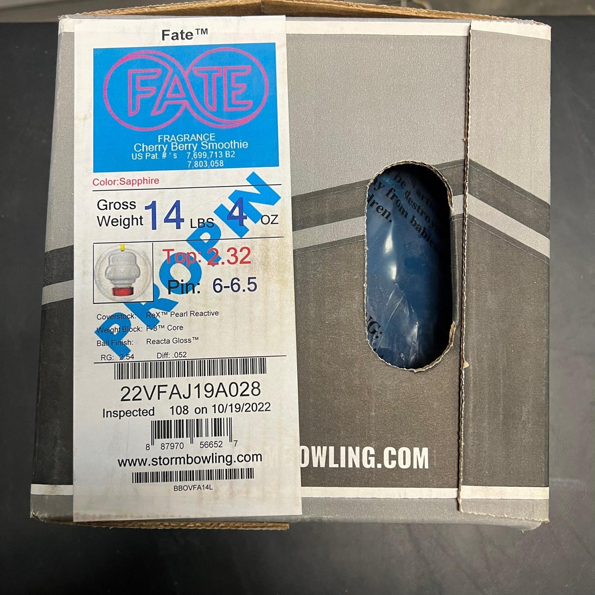 Storm Fate Pro-Pin 14 lbs NIB Bowling Ball! Free Shipping