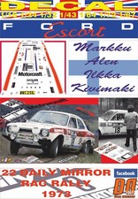 CALCOMANÍA FORD ESCORT RS 1600 MKI M.ALEN RAC R. 1973 3er (05)