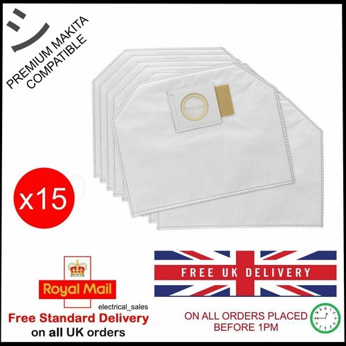 FITS MAKITA DVC260Z 261 265 LXT CORDLESS BACKPACK 18v VACUUM CLEANER DUST BAGS - Picture 18 of 19