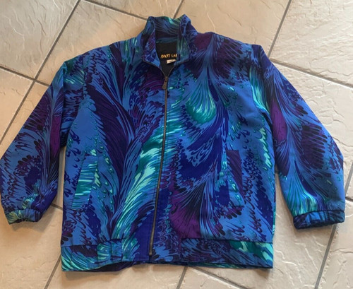WOMAN'S AVANT-GARDE SIZE LARGE LONG SLEEVE ZIP-UP LINED JACKET