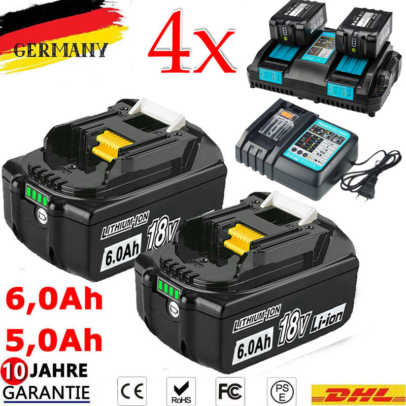 Original Makita 18V 8Ah BL1850 Wieraufladbare Werkzeug Akku Mit LED Lagerät LXT BL1860B