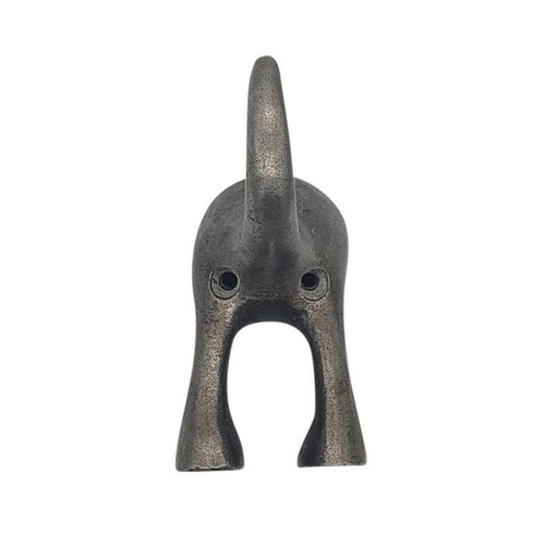 Heavy Duty Solid Cast Iron DOG TAIL Coat Hook eBay