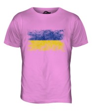 UKRAINE DISTRESSED FLAG MENS T-SHIRT TOP UKRA NA FOOTBALL UKRAINIAN GIFT SHIRT
