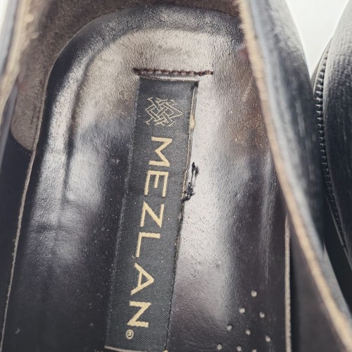 Mezlan Black Textured Deerskin Dress Shoes Mens 12M Lepanto Oxfords Derby Spain - 第 13/14 張圖片