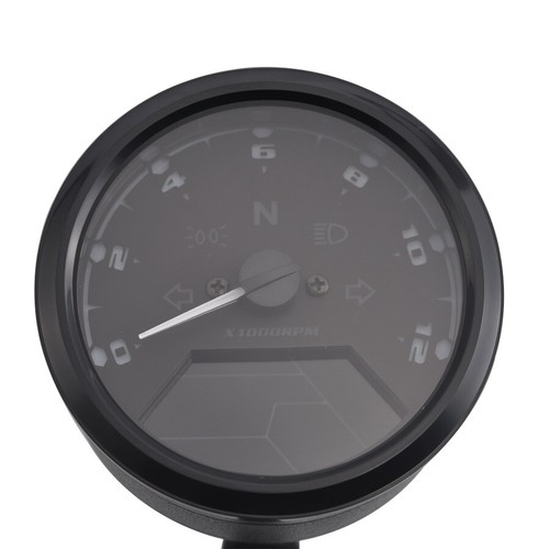 Universal Digital Gauge Motorcycle Speedometer Tachometer Odometer MPH KM/H - Foto 9 di 19