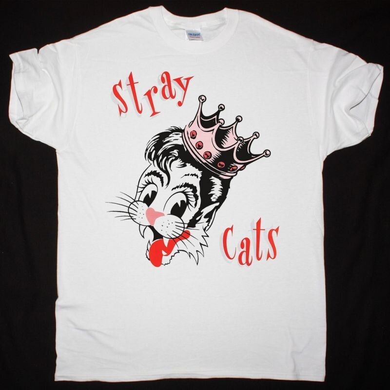 Vtg STRAY CATS BRING IT BACK AGAIN Cotton White All Size T Vtg STRAY CATS BRING IT BACK AGAIN Cotton White All Size T