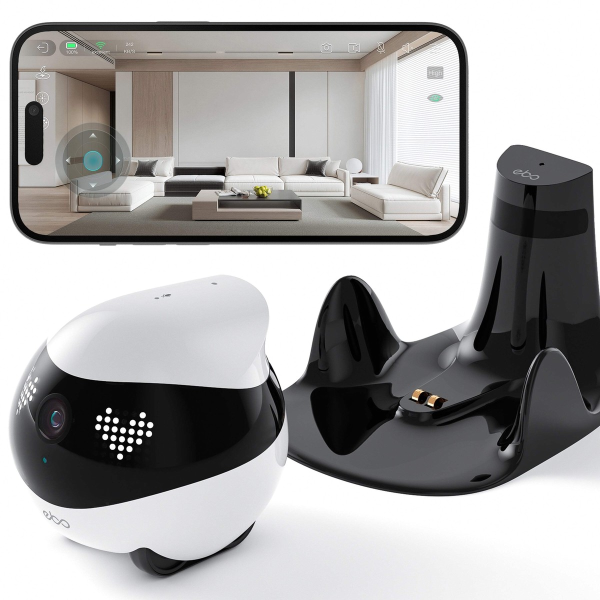 【新品未開封】enabot EBO Air 防犯カメラ Enabot EBO Air 2 Companion Robot, 2K Pet Indoor Security