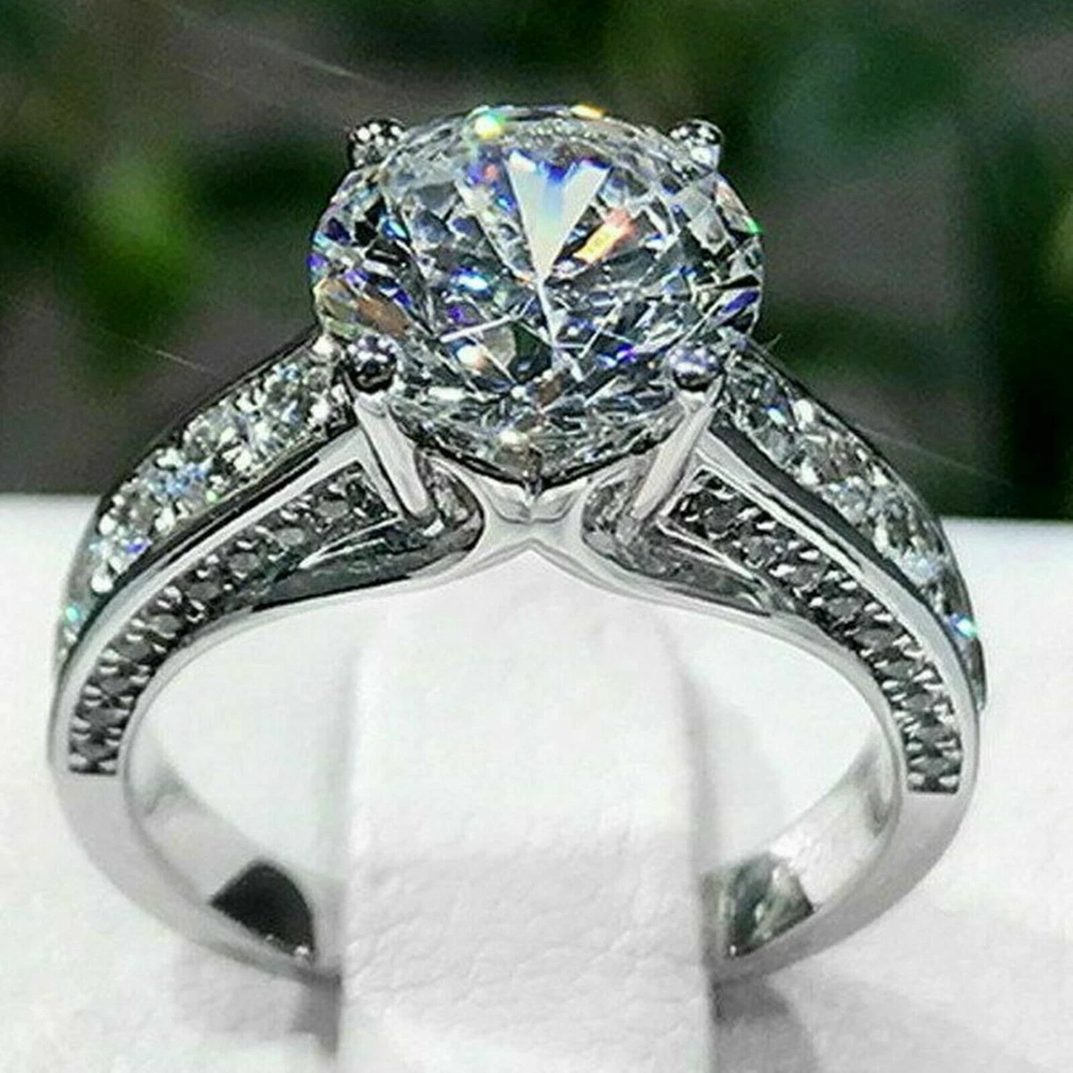 Beautiful Diamond Engagement Ring 💍 • • • #rings #popular #benandeddie # engagement #fire #whitegold #baguettes #fashion #classy ... | Instagram