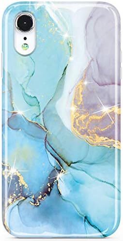 Compatible with XR Case Gold Sparkle Glitter Marble Slim Shockproof Flexible Bum