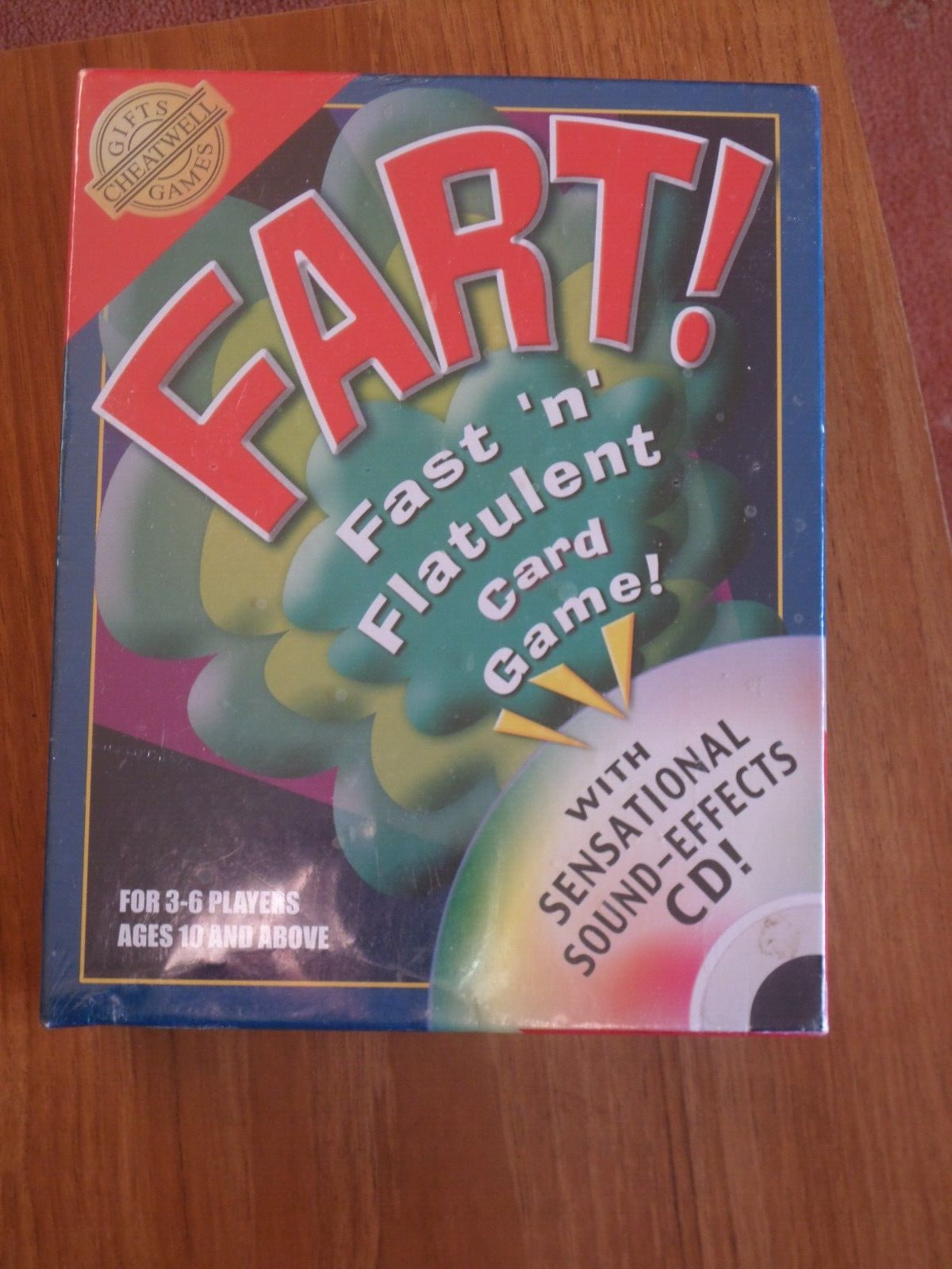 FART! FAST 'N' FLATULENT CARD GAME WITH SOUND-EFFECT CD! NEW & SEALED AGES 10+