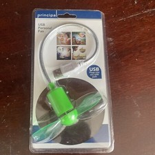 USB PERSONAL FAN GREEN PRINCIPAL NEW NIP STOCKING STUFFER 
