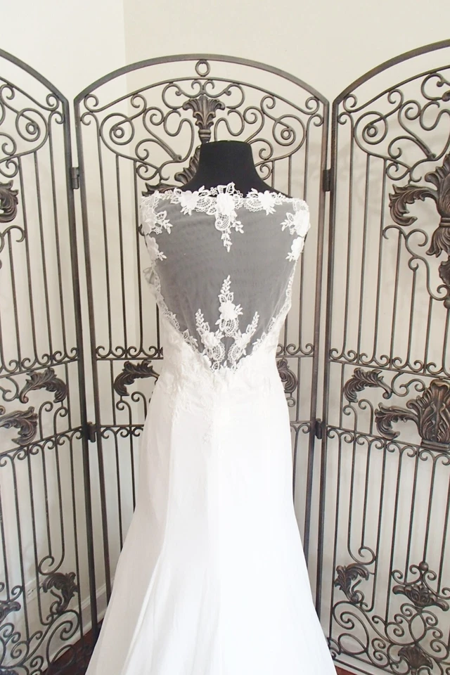 340W ALFRED ANGELO MODERN VINTAGE IV SZ 12 $1817 WEDDING FORMAL GOWN DRESS NEW - Image 4 of 4