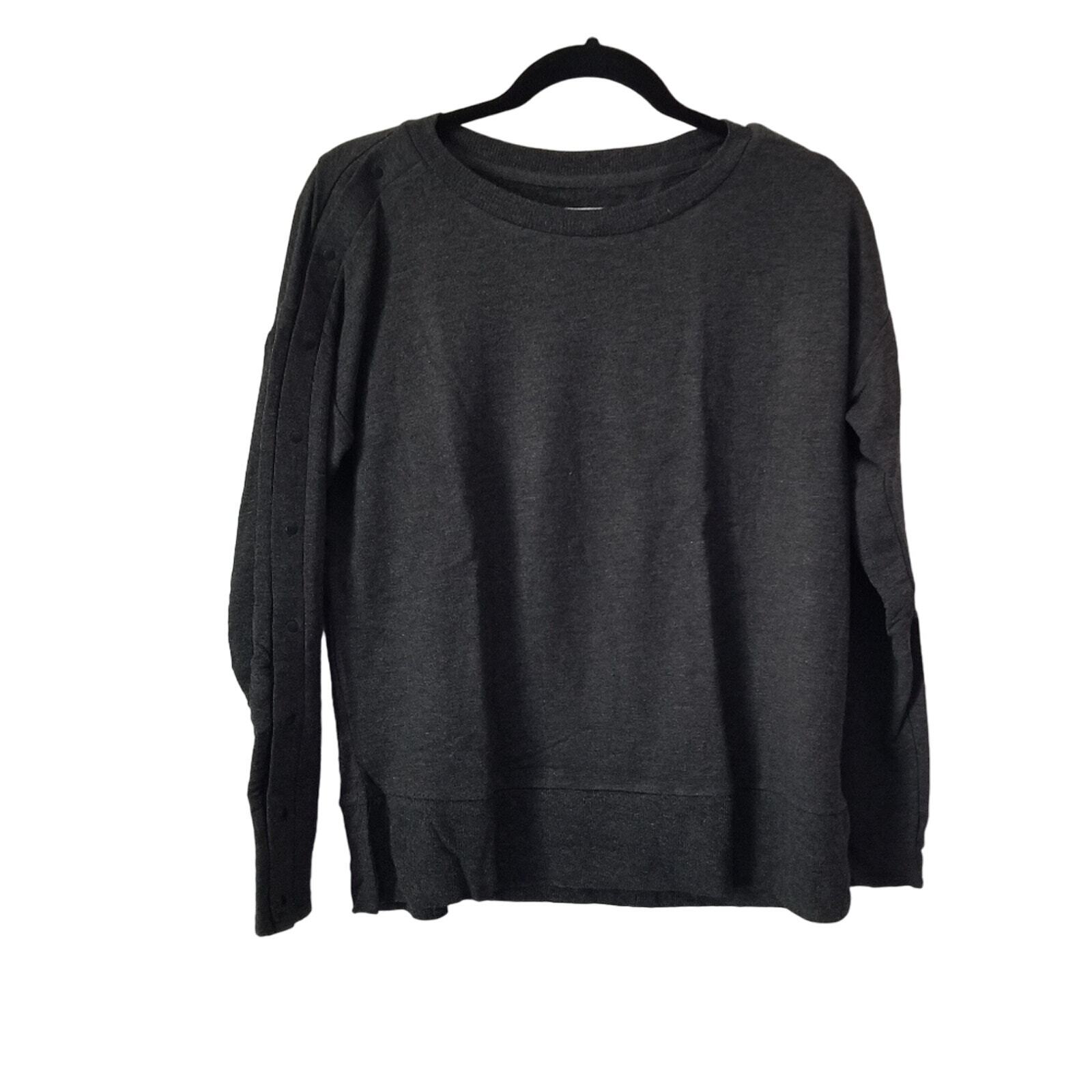 Workshop Republic Gray Button Sleeve Sweater size… - image 1