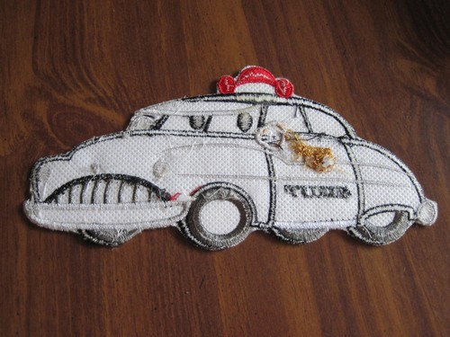 Sheriff Police cartoon Cars embroidery applique - Picture 2 of 2