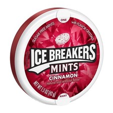ICE BREAKERS Sugar Free Mints, Cinnamon, 1.5 Ounce Pack of 16