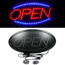 Animated Motion Running LED Business OPEN Sign +On/Off Switch / Bright Light
