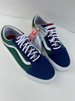 Vans Old Skool Color Block Blue Green Yellow Low Top  display picture 3