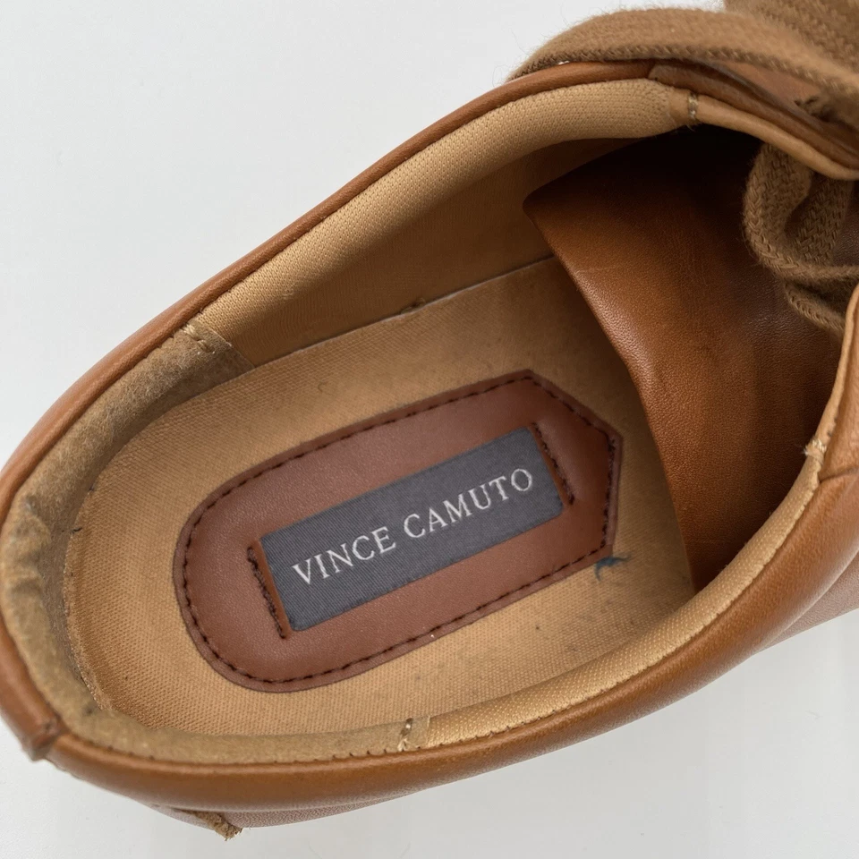 Vince Camuto Men's Mills Leather Full Lace Up Casual Sneakers Brown Size 8.5 - Image 2 of 4