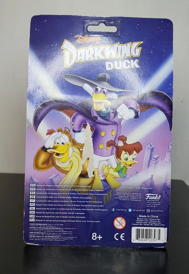 Figura de Acción Coleccionable Pato Ala Oscura Disney NUEVO Raro Funko Juguete Tarde Foto 2 de 4