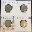 🇺🇸 1920 p 1923 p 1924 p 1926 p 5c PhiLLY Indian Head Buffalo Nickel Lot 🦬