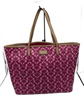 COACH Tote Bag Signature PVC Pink All-Over Print