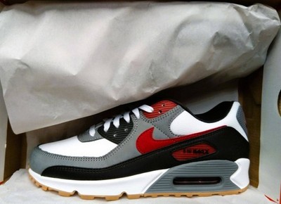 New Nike air max 90 (white/team red-cool grey-black) EUR 42 FB9658 100