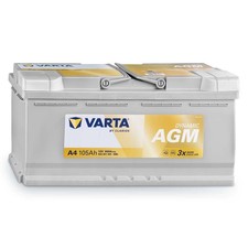 VARTA A4 Autobatterie, 105Ah 12V, Dynamic AGM, 605901095