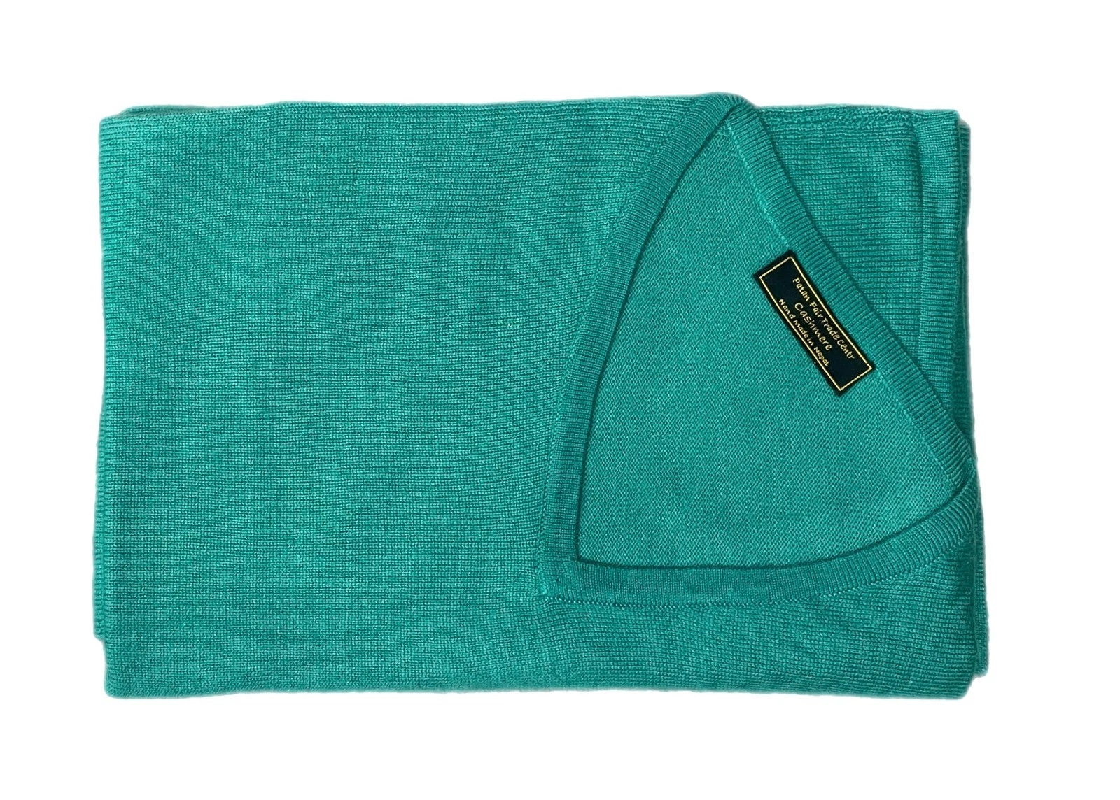 Green Cashmere Poncho Pashmina Wool Cape Wrap Soft Warm Women Long Sleeve