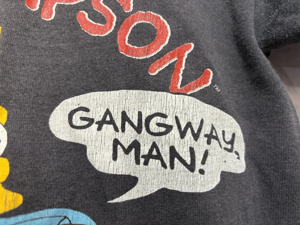 The Simpsons Bart Shirt Youth Kid Child Black Vintage 1990 Skateboard Champion - Image 4 of 4