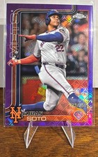 2025 Topps Chrome LogoFractor Juan Soto #200 Purple Refractor 219/250 Mets
