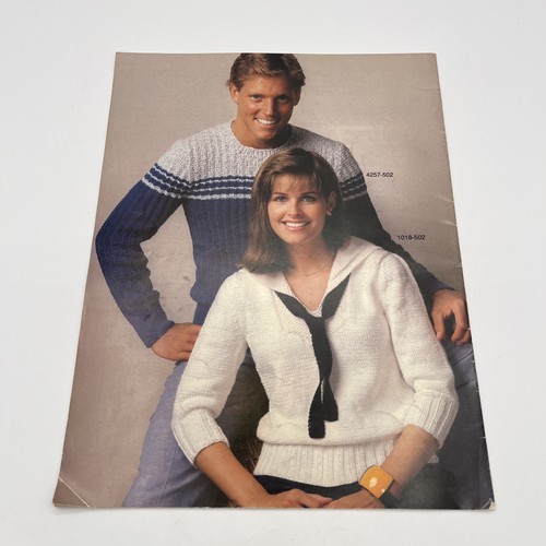 1982 Vtg Bernat Women's Fashion Sweaters Knitting Pattern Book No. 502 - Picture 2 of 5