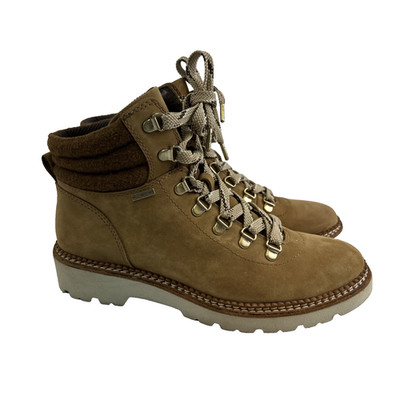 Bionico Dezi Waterproof Boot All Weather Tan Leather Lace Up Ankle Womens 8.5