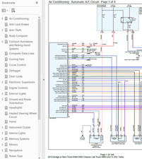 Dodge o RAM 3500 chasis cabina 2019 diagrama de cableado a color L6 6,7 L DSL 4x4 pdf