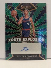 2024-25 Select Trentyn Flowers Youth Explosion Signatures Green Stars /35