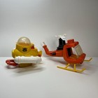Vintage 1971 Fisher Price Adventure People Helicopter Submarine Lot 2 USA — photo 2