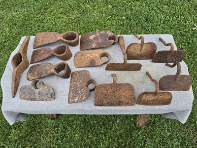 Vtg Grub Hoe Digging Farm Garden Adze Cultivator Plantation Old Tool Head Lot
