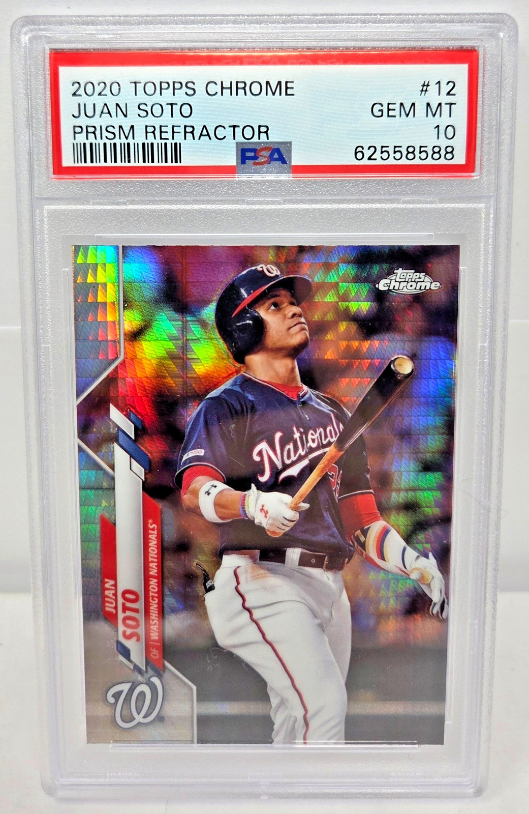 2020 Topps Chrome JUAN SOTO Prism Refractor PSA 10 Gem Mint view 1