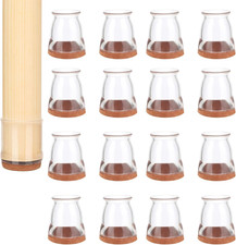 36 Pack Extra Small Chair Leg Floor Protectors for Hardwood Floors, Silicone Fel