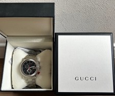 Gucci 101M Chronograph Watch Stainless Steel Red Button From Japan