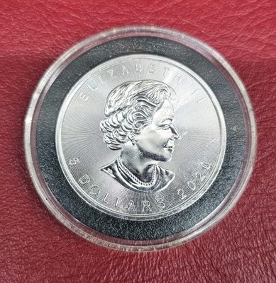 2020 Canada 5 Dollars Maple 🍁 Elizabeth II - 1oz Fine Silver