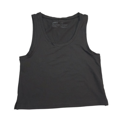 Pact Classic Black Tank Top Women Size M Oragnic Cotton Blend Summer Staple