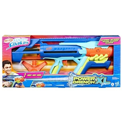 NERF SUPER SOAKER POWER DRENCH XL WATER BLASTER HIGH PERFORMANCE BLASTING - BLUE - Image 2 of 4