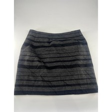 Banana Republic Skirt Womens Size 12 Black Gray Short Business Wool Blend